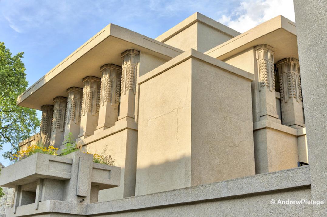 Andrew Pielage Exterior courtesy of the Unity Temple Restoration Foundation